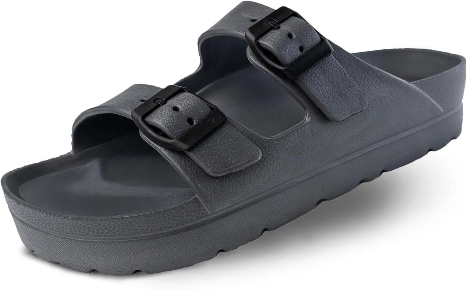 Happyo MUCHO MAHALO Maui Women's Platform Sandals, Adjustable Buckle Flat Sandals with Arch Support, EVA Foam Slides with Thick Soles Extra Cushion