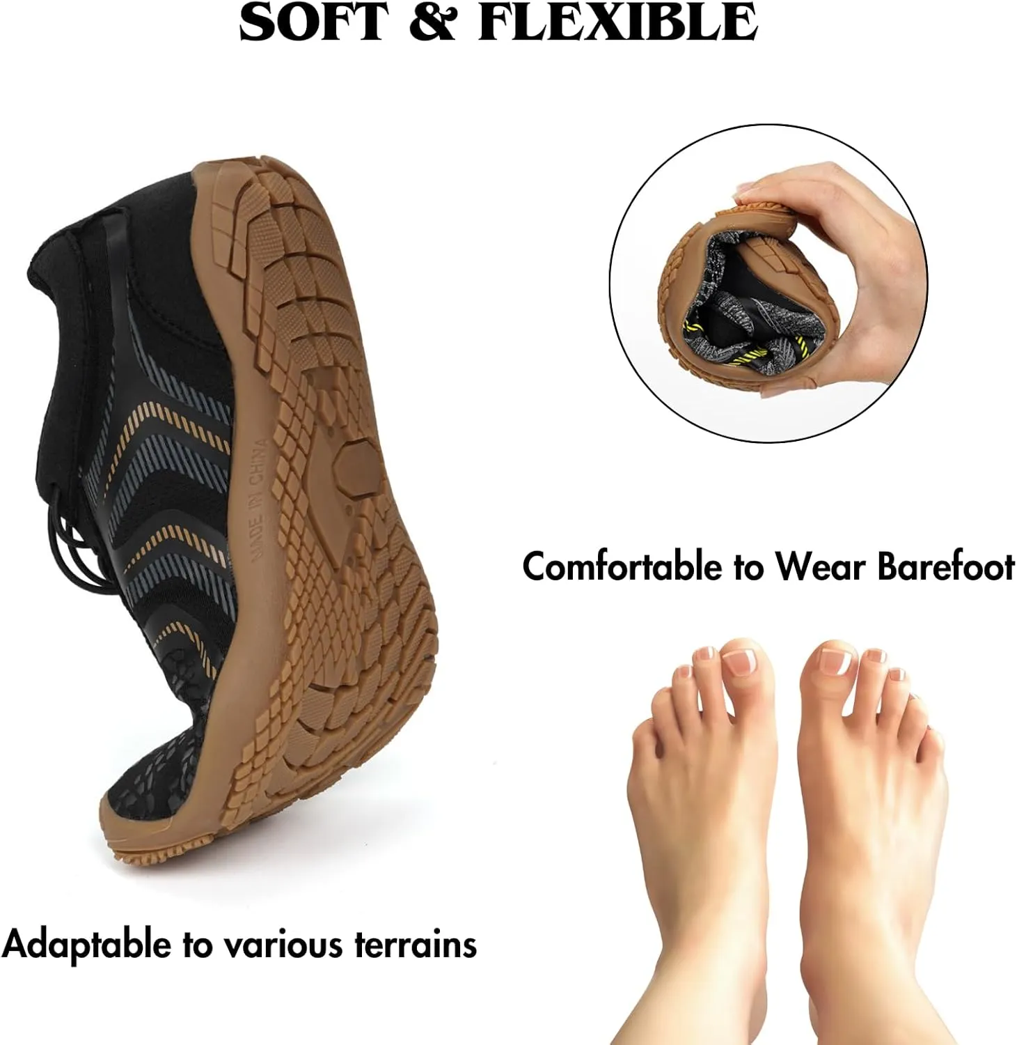 Hike Barefoot Shoes Womens Mens Minimalist Footwear Wide Toe Box Zero Drop Hiking Shoes Lightweight Breathable Sneakers