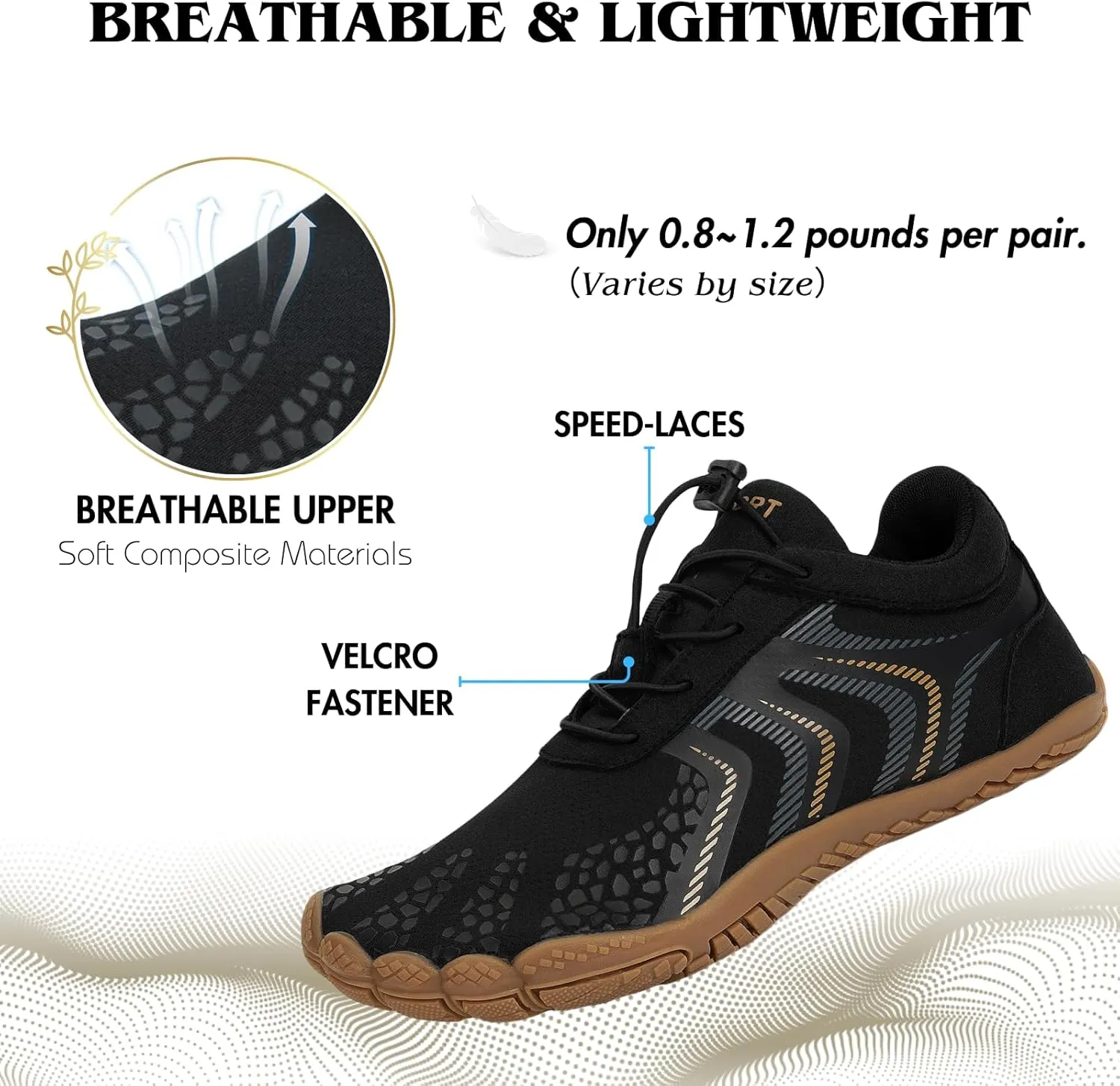 Hike Barefoot Shoes Womens Mens Minimalist Footwear Wide Toe Box Zero Drop Hiking Shoes Lightweight Breathable Sneakers