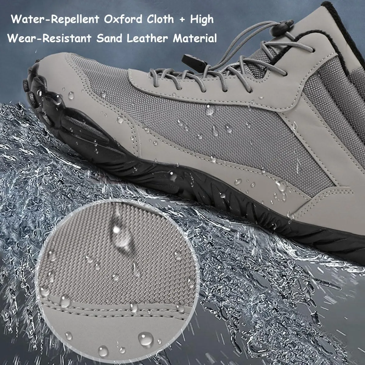 Hike Winter Footwear Barefoot Shoes Womens, Waterproof Hiking Boots, Wide Wide Toe Box Walking Shoes Men