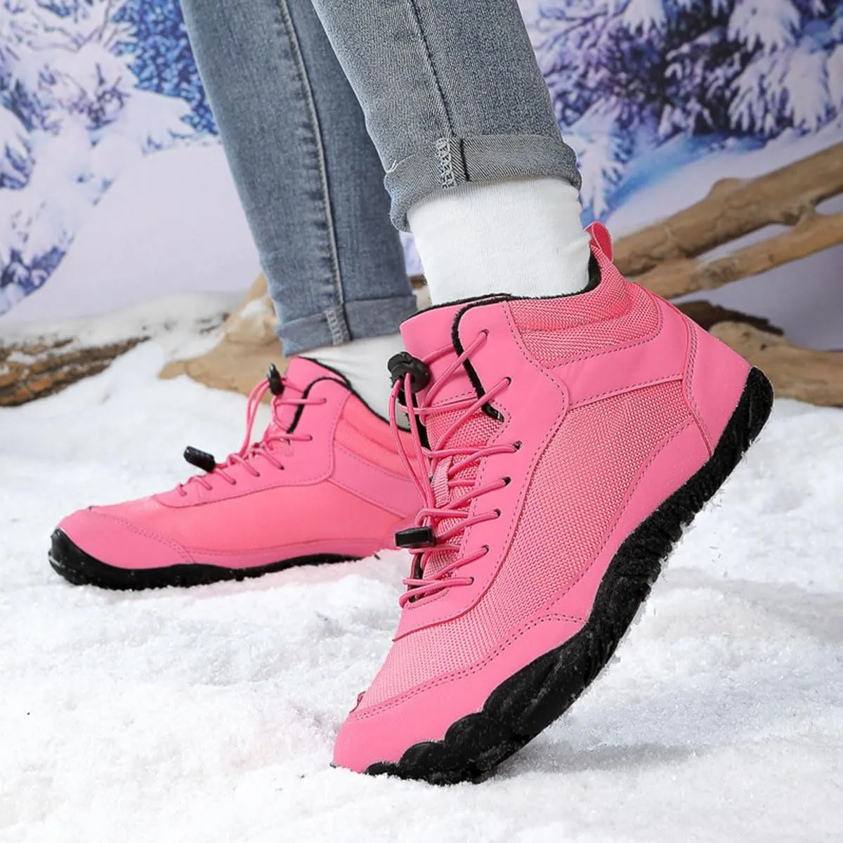 Hike Winter Footwear Barefoot Shoes Womens, Waterproof Hiking Boots, Wide Wide Toe Box Walking Shoes Men