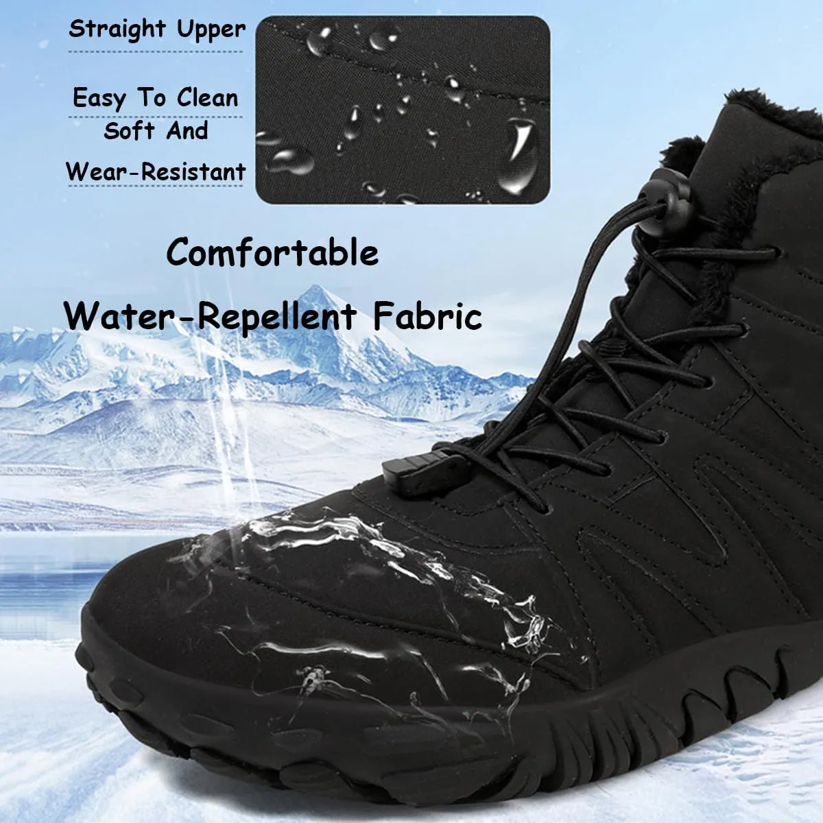 Hike Winter Footwear Barefoot Shoes Womens, Waterproof Hiking Boots, Wide Wide Toe Box Walking Shoes Men