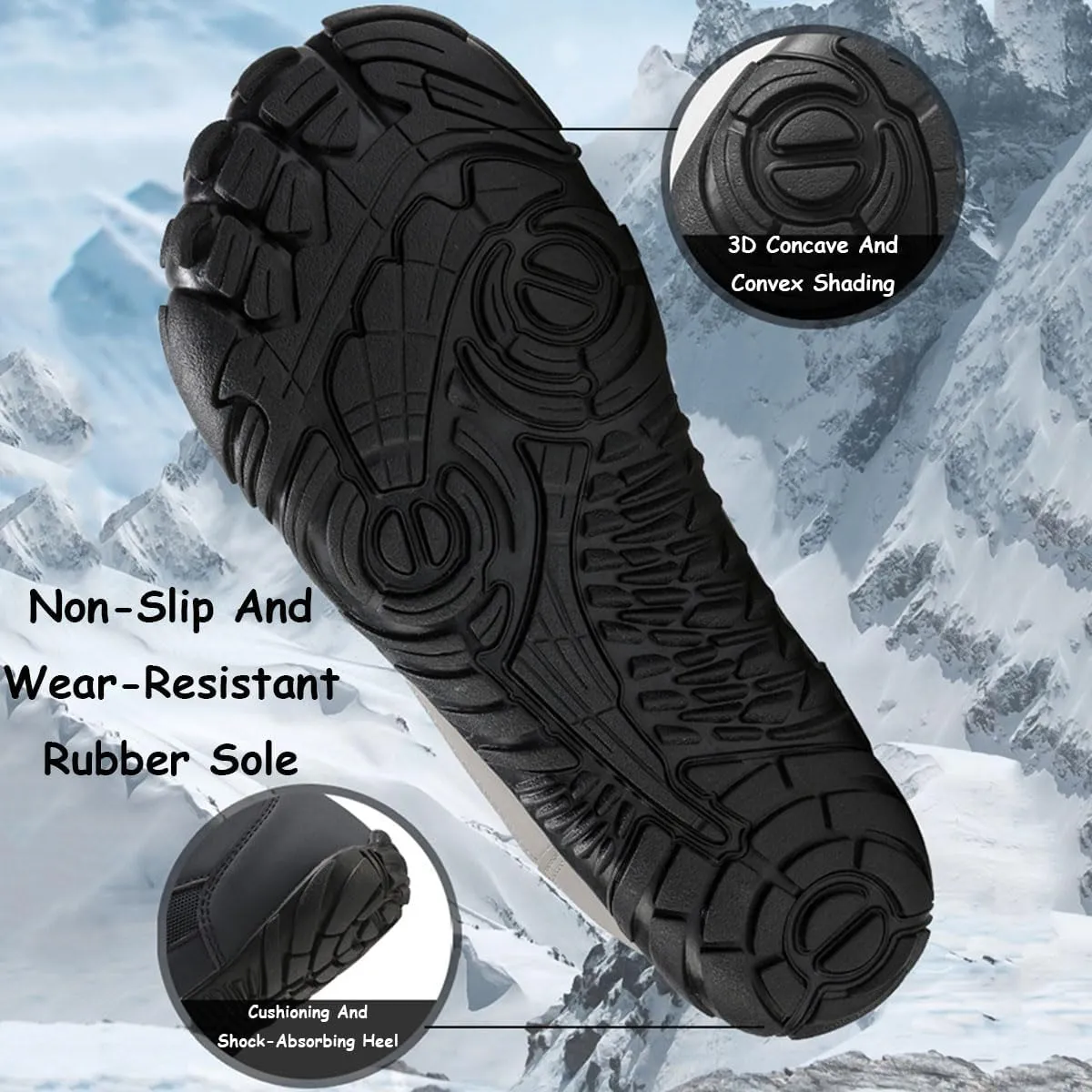 Hike Winter Footwear Barefoot Shoes Womens, Waterproof Hiking Boots, Wide Wide Toe Box Walking Shoes Men