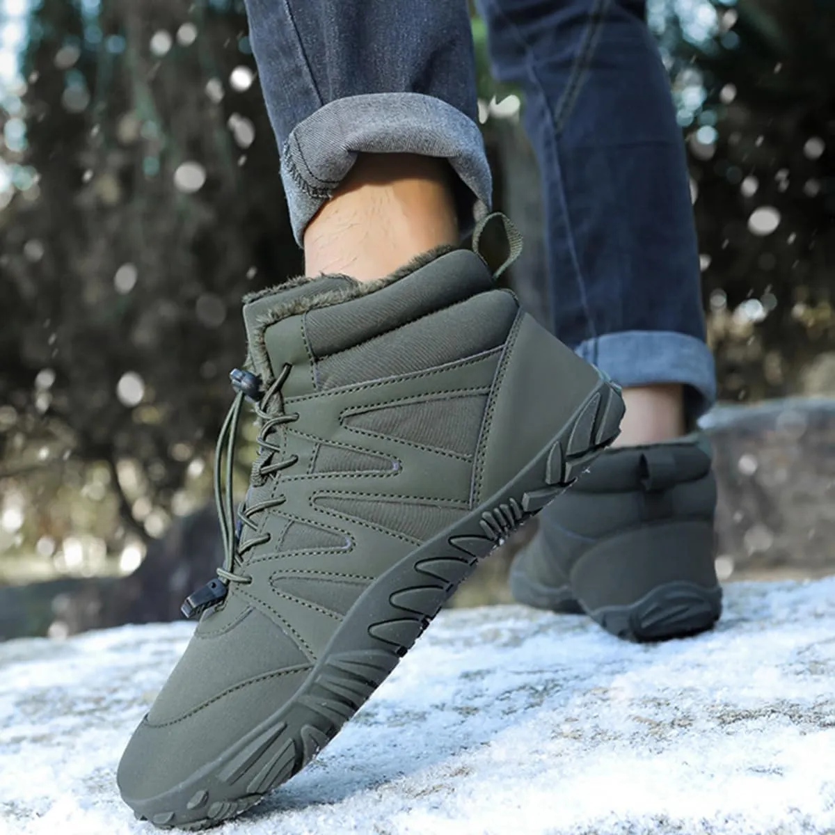 Hike Winter Footwear Barefoot Shoes Womens, Waterproof Hiking Boots, Wide Wide Toe Box Walking Shoes Men