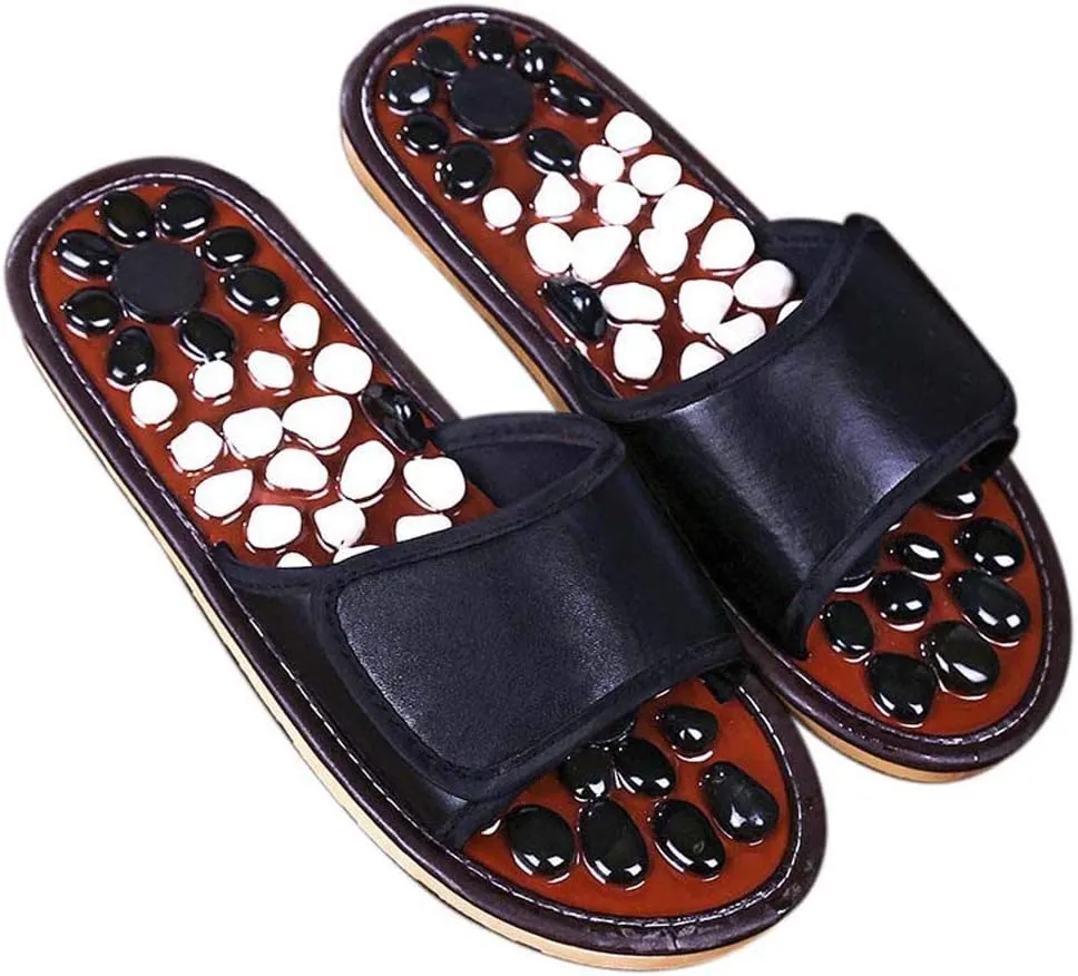 Home Massage Slippers, Foot Massage Slippers | Pebble Acupuncture Foot Massage Shoes | Home Men and Women Couple Summer Slippers