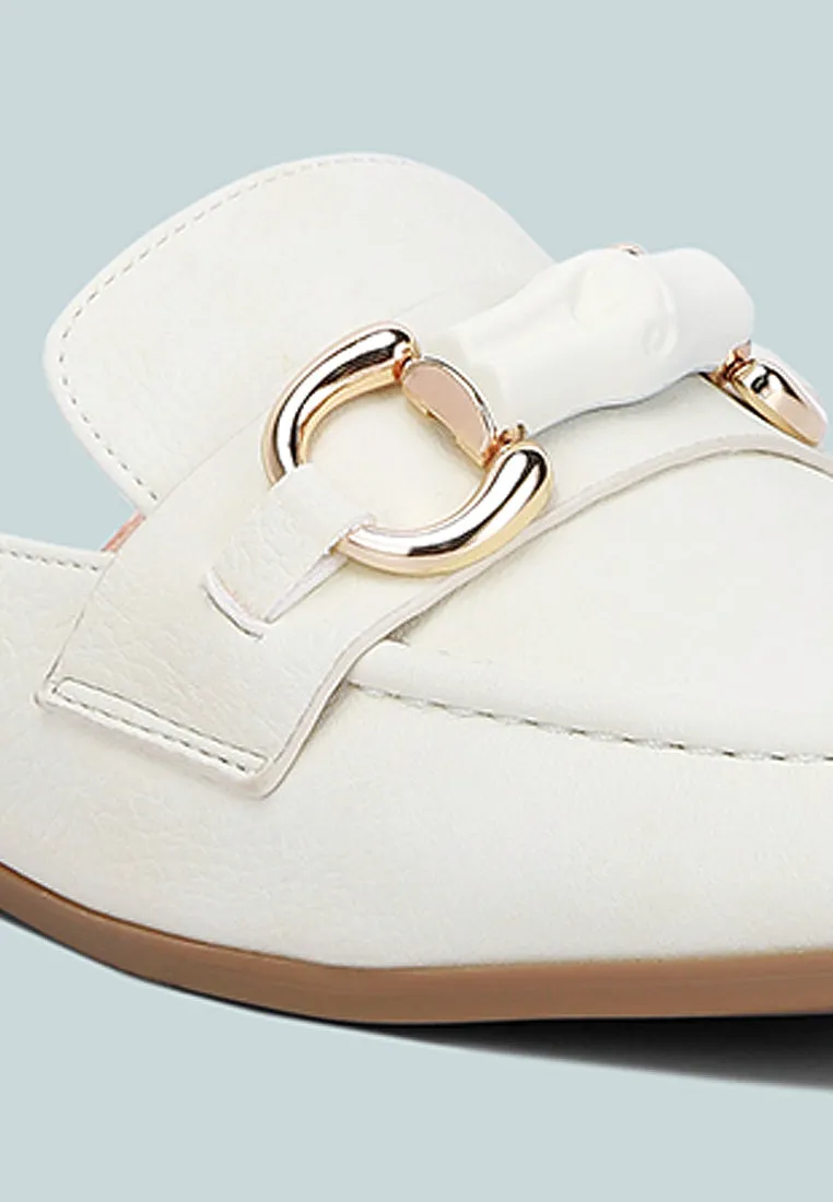 Horsebit Raffia Slip On Mules By Ruw