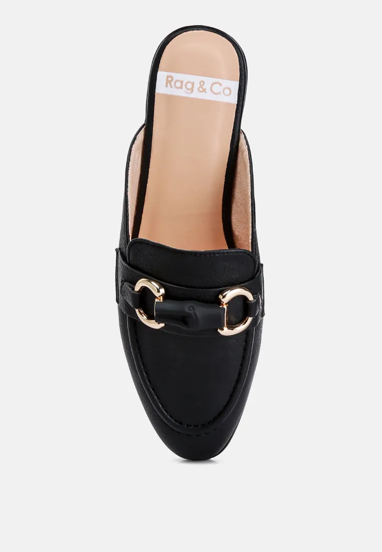 Horsebit Raffia Slip On Mules By Ruw
