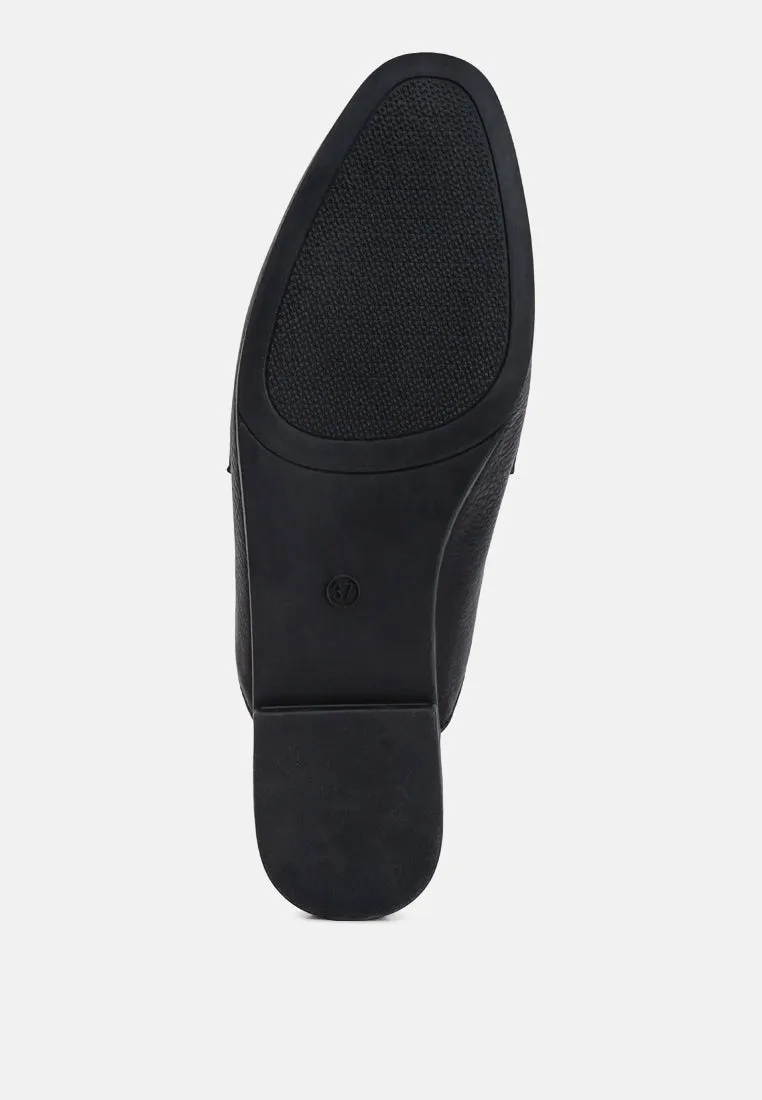 Horsebit Raffia Slip On Mules By Ruw
