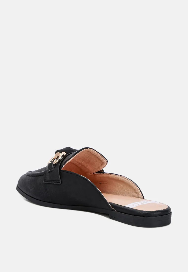 Horsebit Raffia Slip On Mules By Ruw