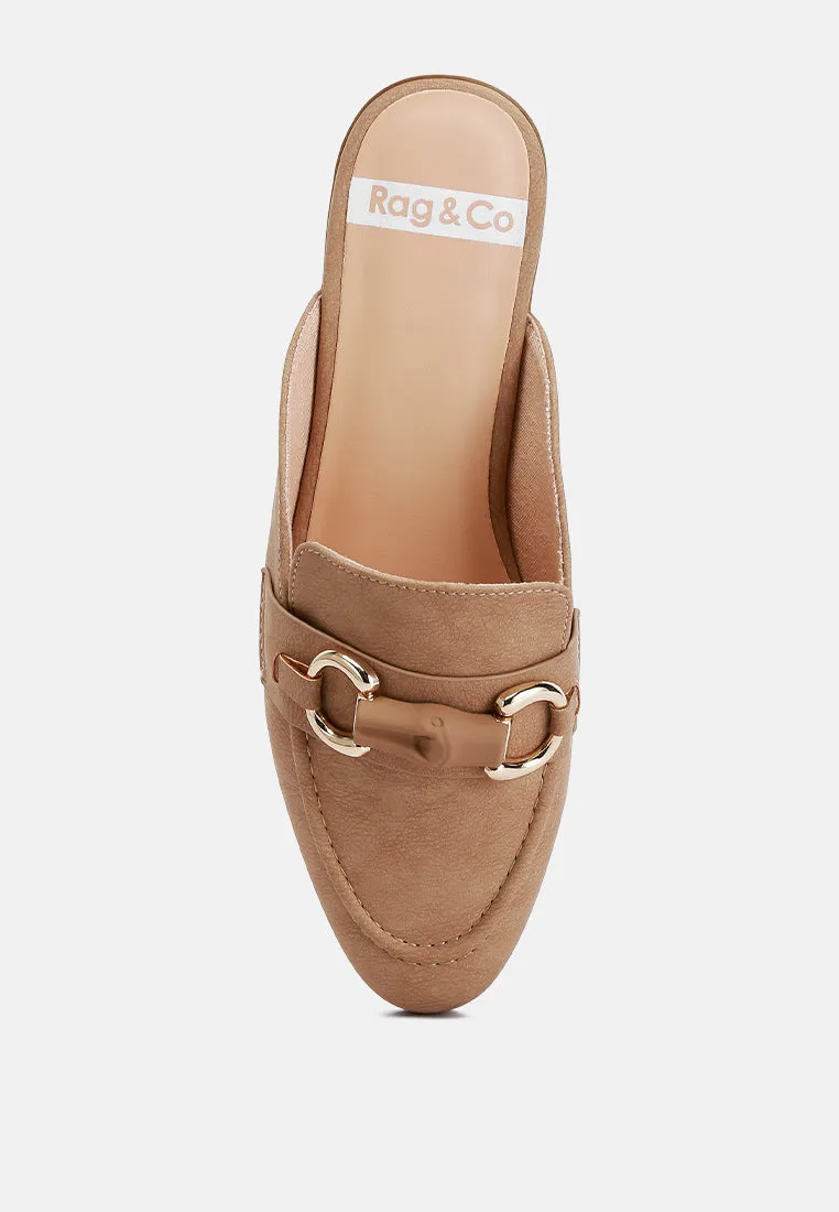 Horsebit Raffia Slip On Mules By Ruw