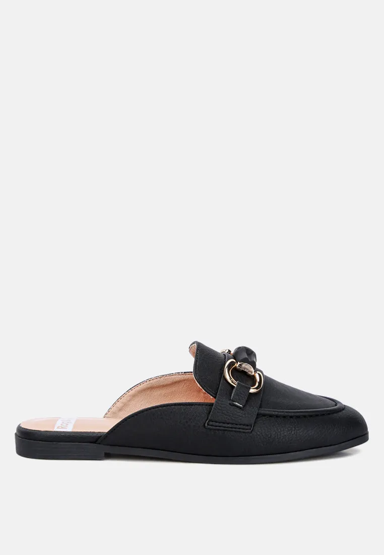 Horsebit Raffia Slip On Mules By Ruw