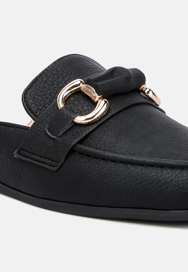 Horsebit Raffia Slip On Mules By Ruw
