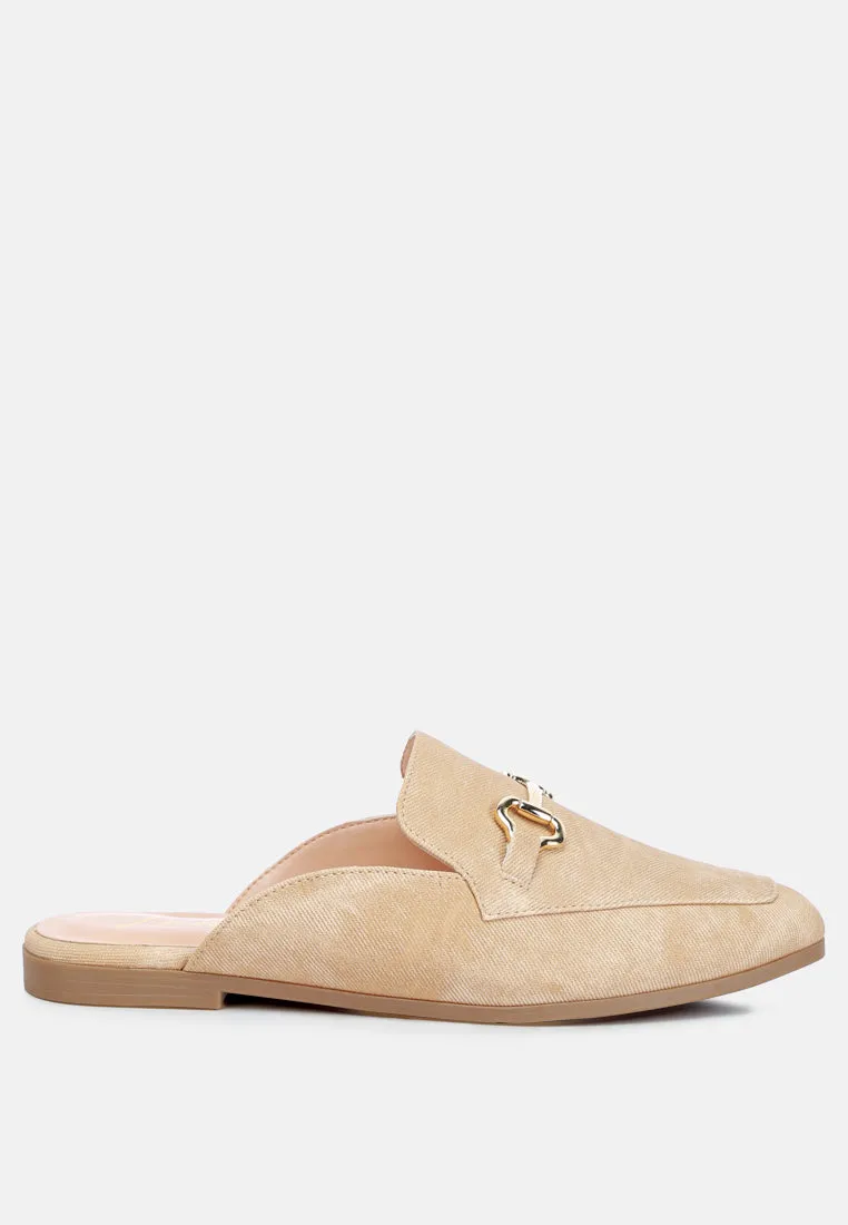 Horsebit Slip On Mules