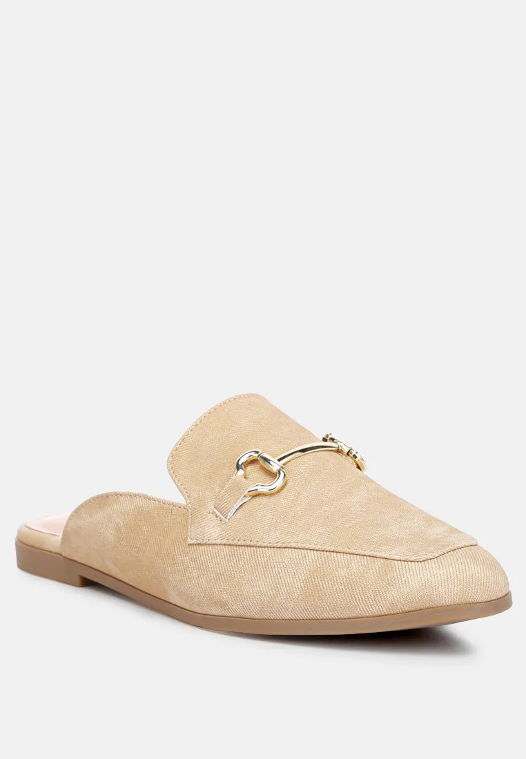 Horsebit Slip On Mules