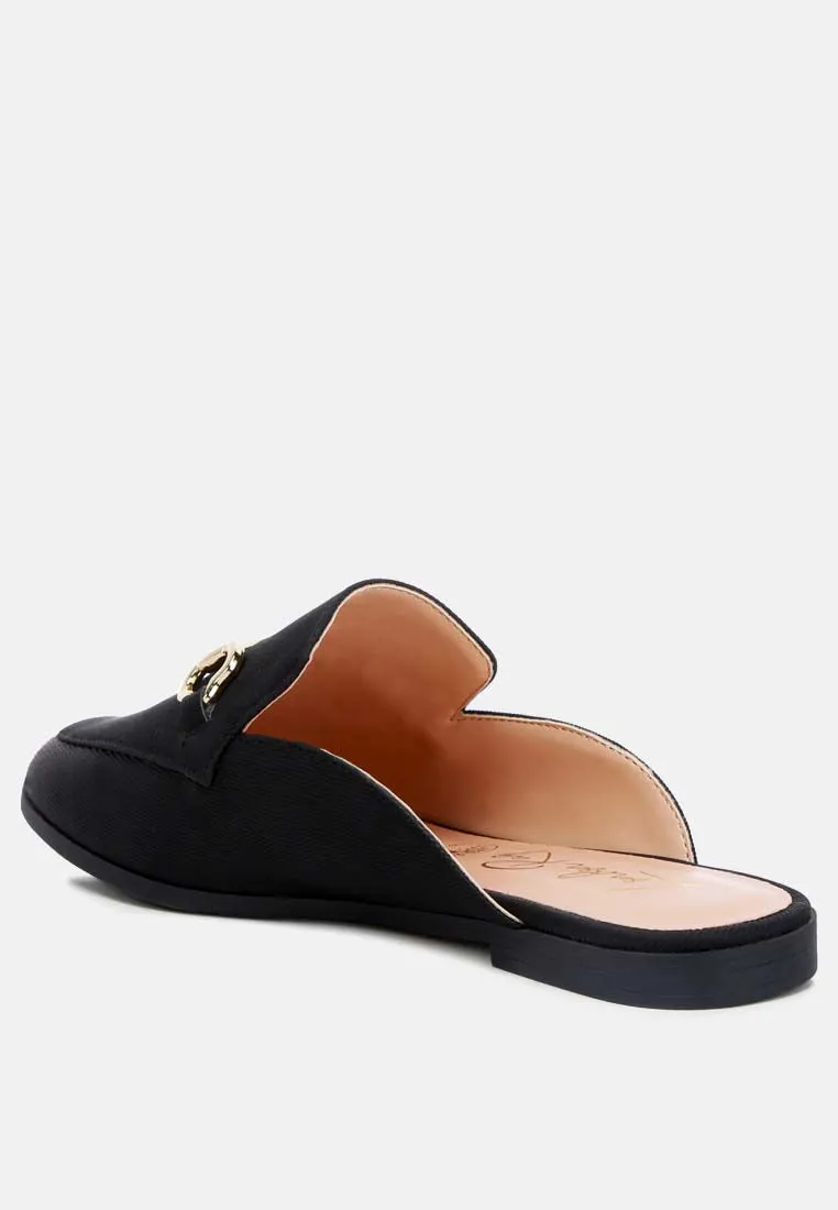 Horsebit Slip On Mules