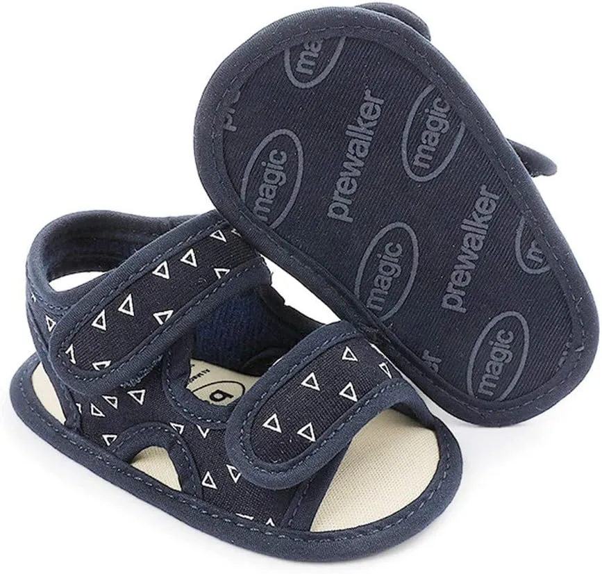HsdsBebe Infant Baby Boys Girls Summer Beach Sandals Breathable Athletic Anti-slip Soft Sole Newborn First Walker Crib Shoes