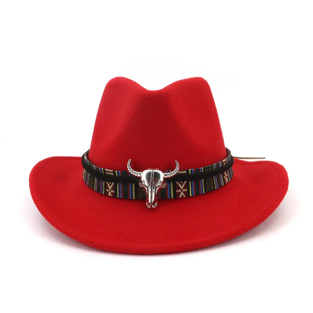 Hubert Western Cowboy Hat- Wine Red
