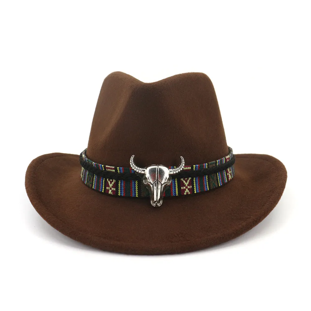 Hubert Western Cowboy Hat- Wine Red