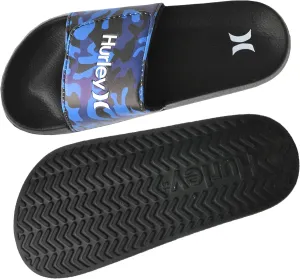 Hurley Naia Slides for Girls and Boys - Comfortable Slip-On Kids Sandals with Adjustable Strap, Unisex Slides for Indoor and Outdoor, Adjustable Sporty Slides for The Beach and Pool