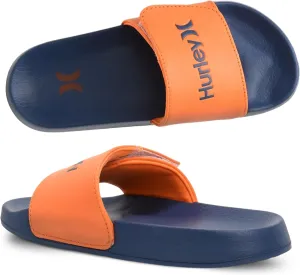 Hurley Naia Slides for Girls and Boys - Comfortable Slip-On Kids Sandals with Adjustable Strap, Unisex Slides for Indoor and Outdoor, Adjustable Sporty Slides for The Beach and Pool