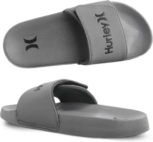 Hurley Naia Slides for Girls and Boys - Comfortable Slip-On Kids Sandals with Adjustable Strap, Unisex Slides for Indoor and Outdoor, Adjustable Sporty Slides for The Beach and Pool