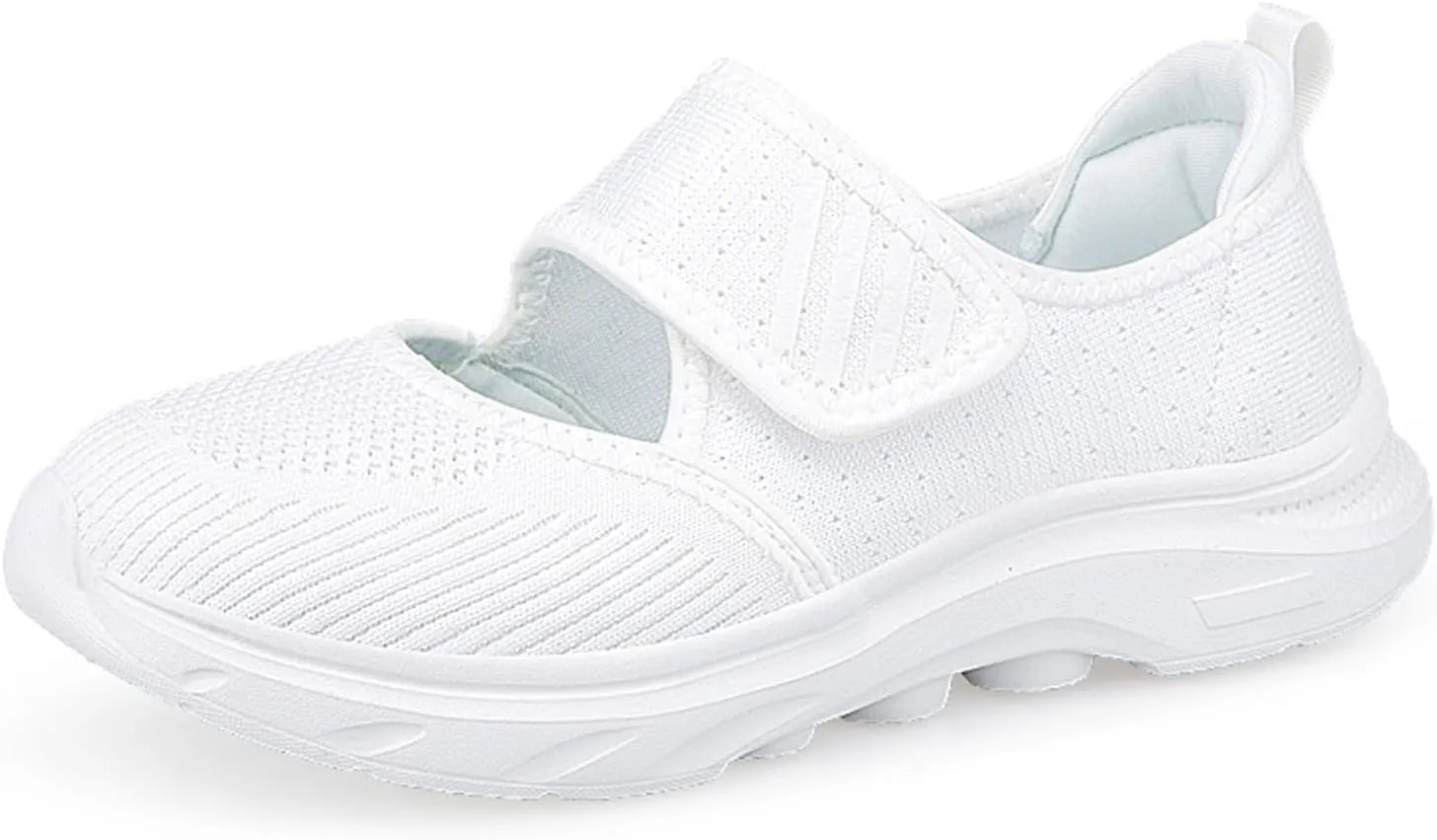ihinzry Womens Walking Shoes Orthopedic Shoes Lightweight Breathable Knitted Loafers Hook and Loop Sneakers