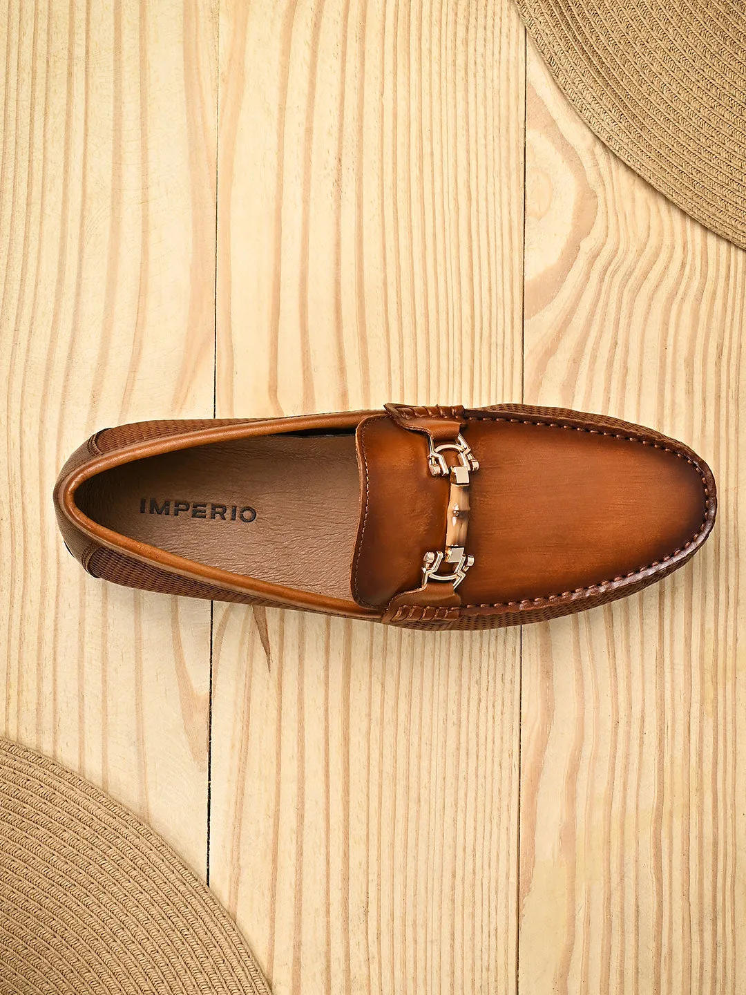 Imperio By Regal Tan Men Casual Leather Loafers