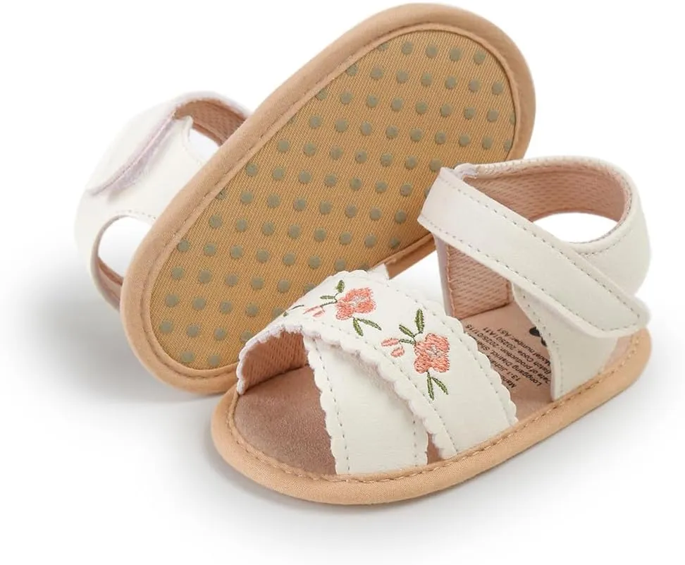 Infant Baby Boys Girls Summer Sandals Party Wedding Dress Flats Shoes Newborn Crib Shoes First Walkers Prewalkers 0-18 Months