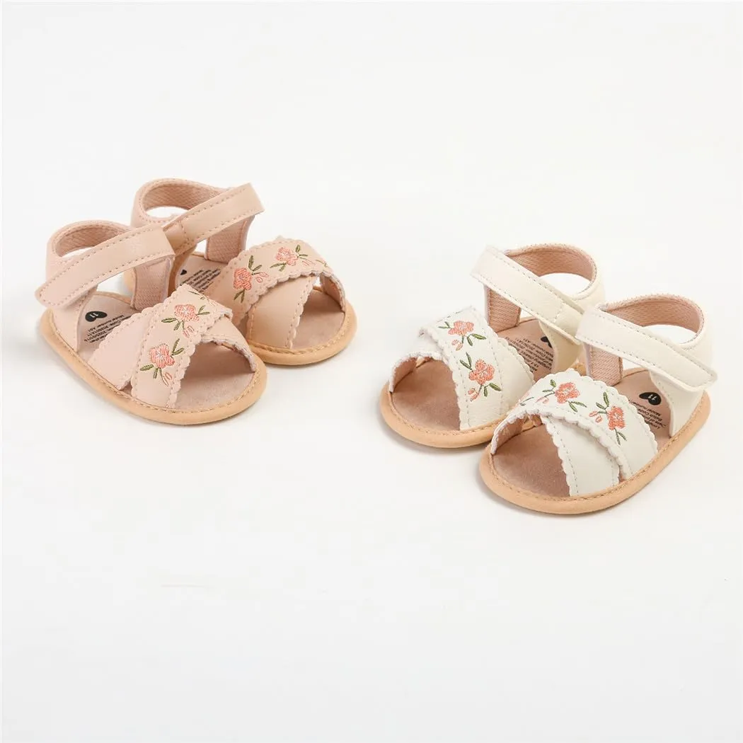 Infant Baby Boys Girls Summer Sandals Party Wedding Dress Flats Shoes Newborn Crib Shoes First Walkers Prewalkers 0-18 Months
