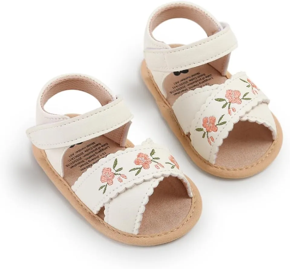 Infant Baby Boys Girls Summer Sandals Party Wedding Dress Flats Shoes Newborn Crib Shoes First Walkers Prewalkers 0-18 Months