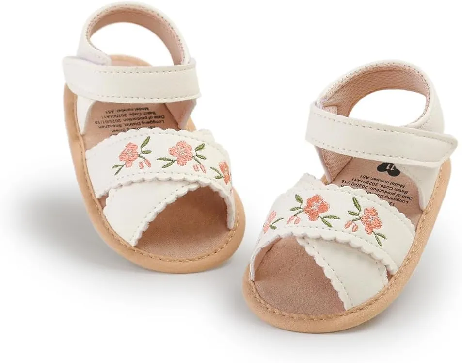 Infant Baby Boys Girls Summer Sandals Party Wedding Dress Flats Shoes Newborn Crib Shoes First Walkers Prewalkers 0-18 Months