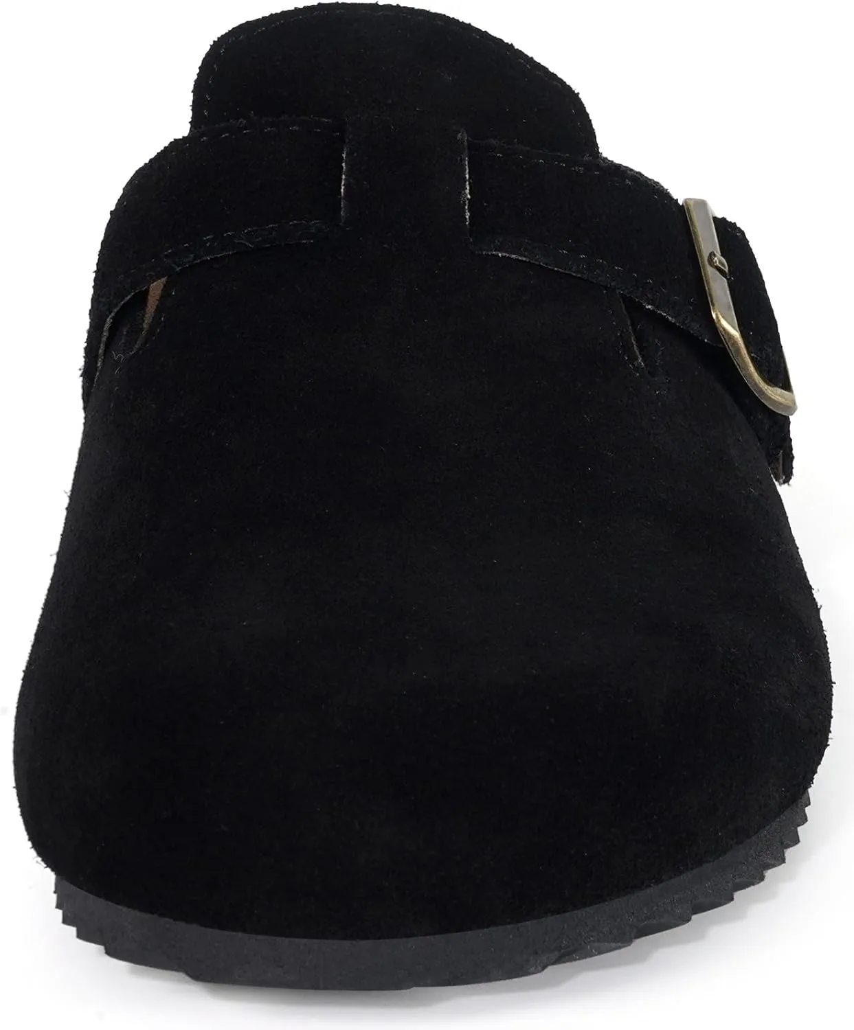 Intini Womens Suede Clogs Mens Leather Mules Cork Footbed Sandals with Arch Support