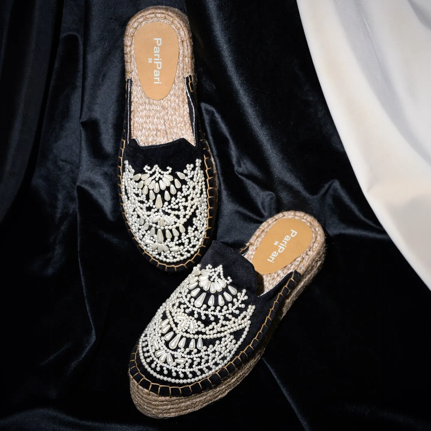 Iris Black Espadrilles Platforms