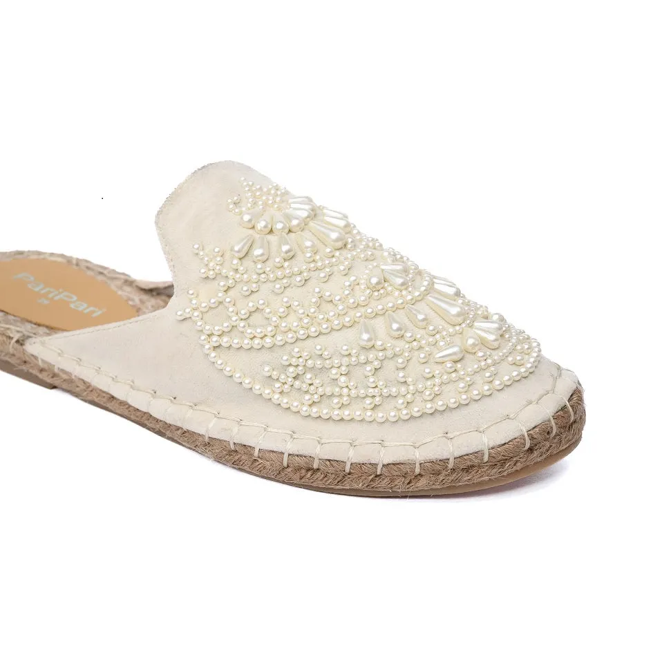 Iris Cream Espadrilles Flats