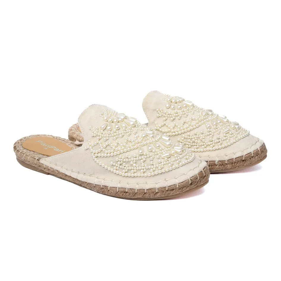 Iris Cream Espadrilles Flats