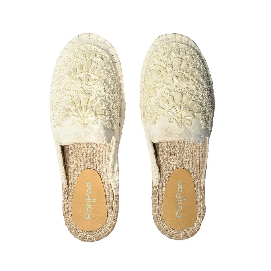Iris Cream Espadrilles Flats