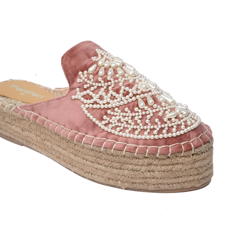 Iris Pink Espadrilles Platform