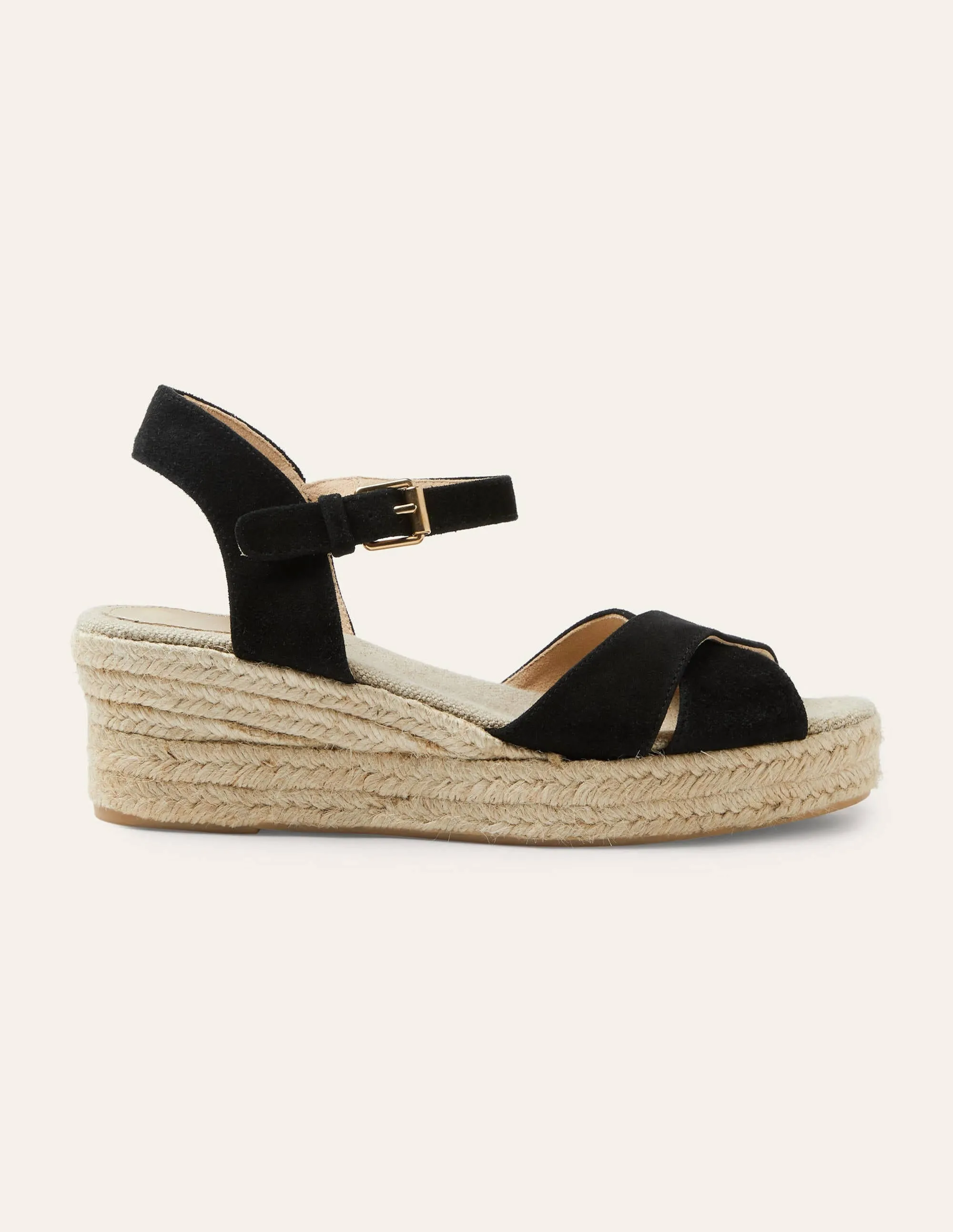 Jasmine Espadrilles mit Keilabsatz-Schwarz