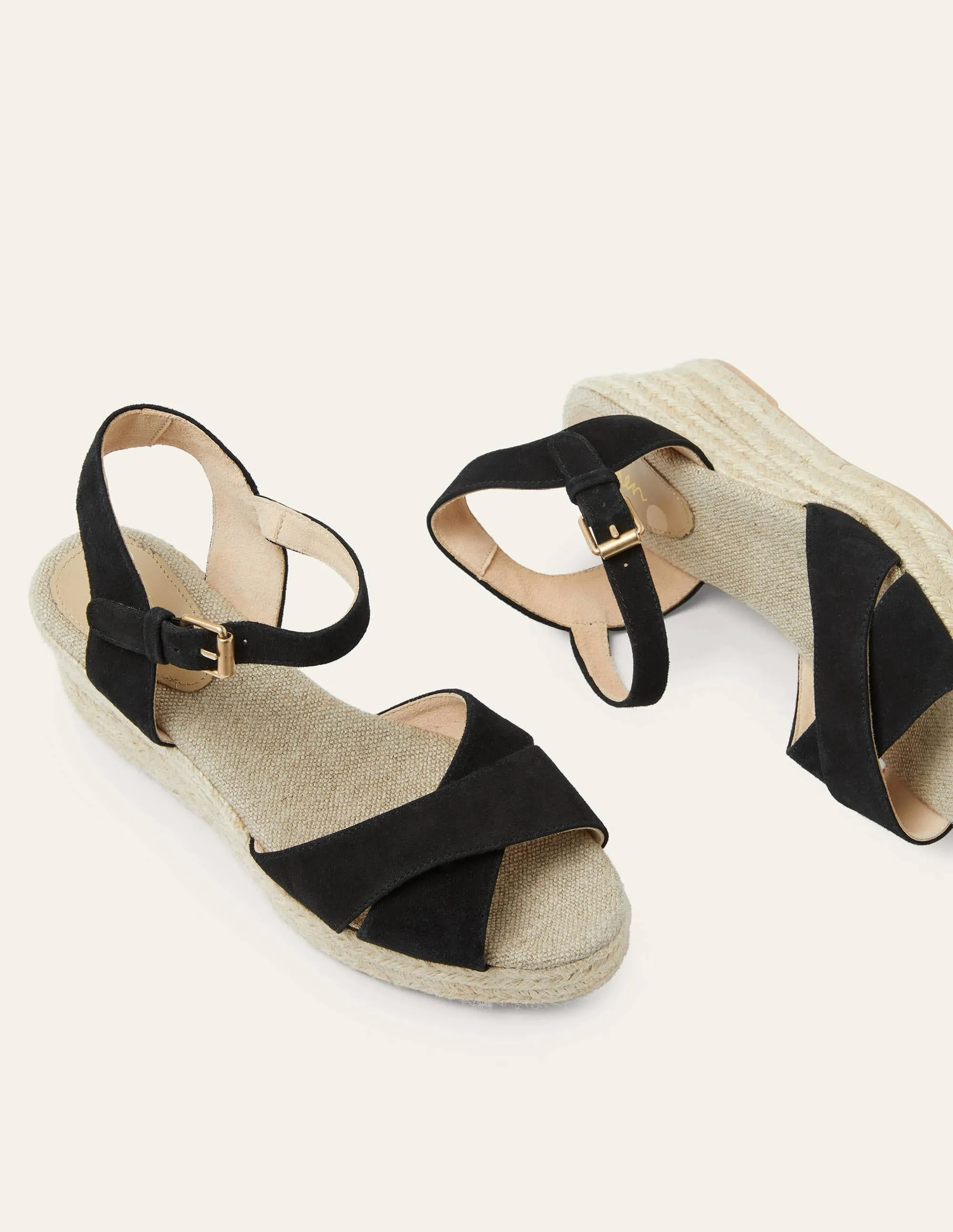 Jasmine Espadrilles mit Keilabsatz-Schwarz
