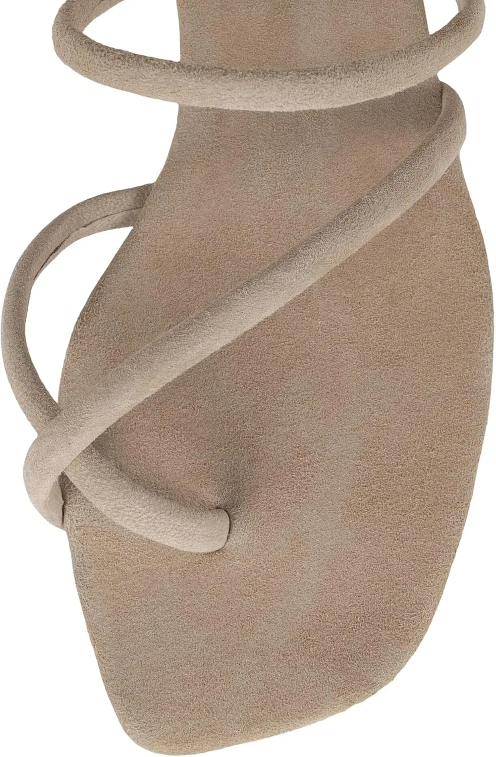 Jeffrey Campbell Rania Natural Suede Flip Flop Open Toe Strappy Flat Sandals