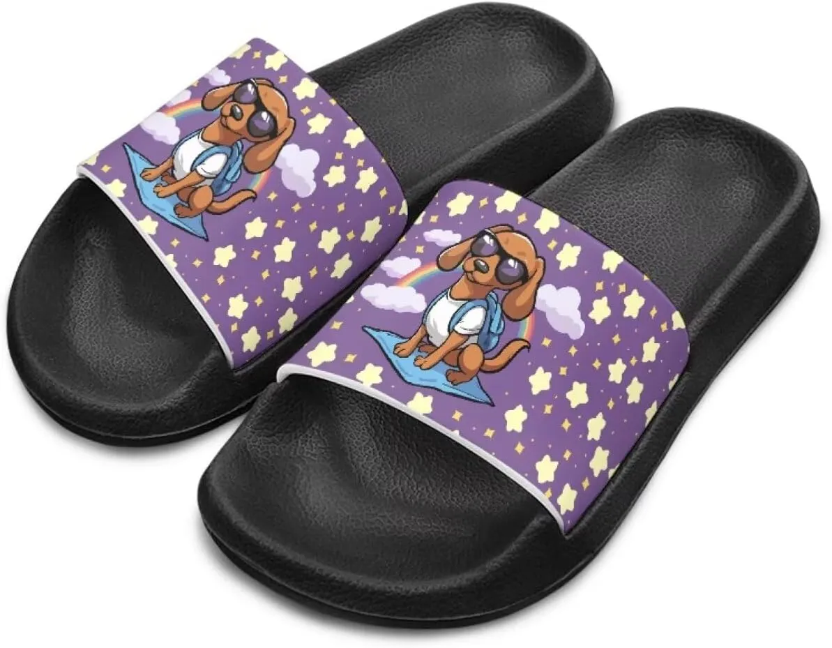 Jeiento Kids Slides for Boy Girl Animal Slippers Summer Beach Pool Water Shoes Non-Slip Novelty Open Toe Sandals