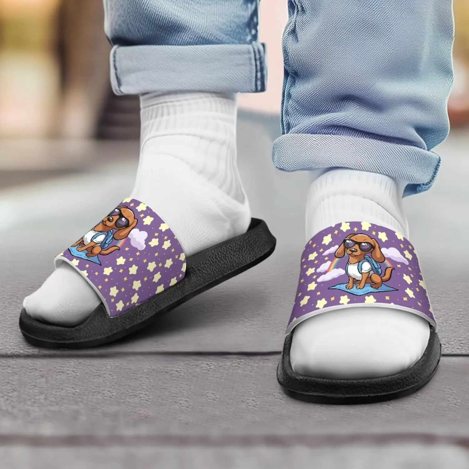 Jeiento Kids Slides for Boy Girl Animal Slippers Summer Beach Pool Water Shoes Non-Slip Novelty Open Toe Sandals