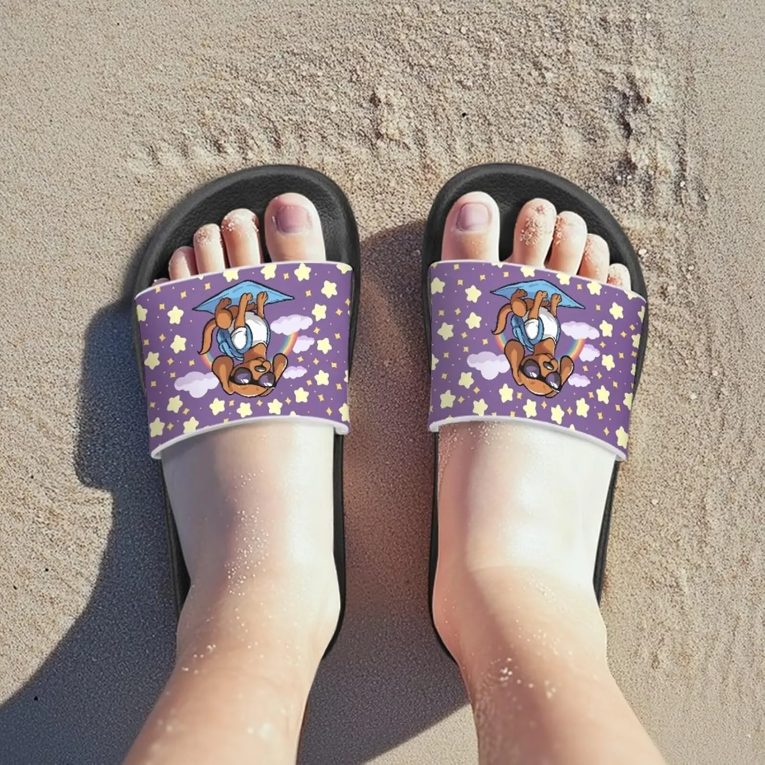 Jeiento Kids Slides for Boy Girl Animal Slippers Summer Beach Pool Water Shoes Non-Slip Novelty Open Toe Sandals