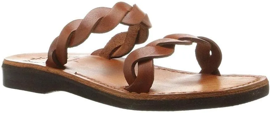 Joanna - Leather Braided Strap Sandal - Womens Sandals