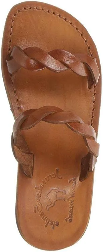 Joanna - Leather Braided Strap Sandal - Womens Sandals