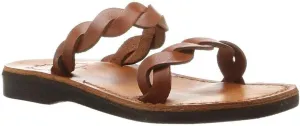 Joanna - Leather Braided Strap Sandal - Womens Sandals