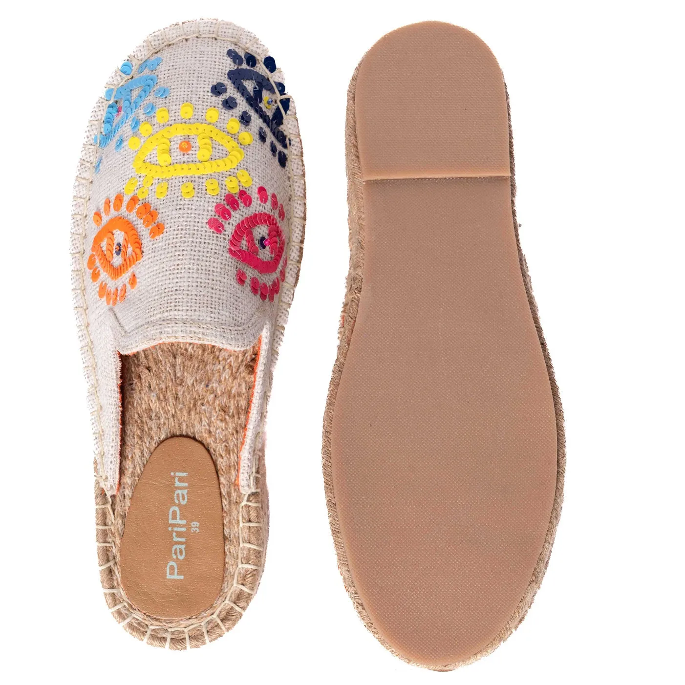 Joie Evil Eye Offwhite Espadrilles Platforms