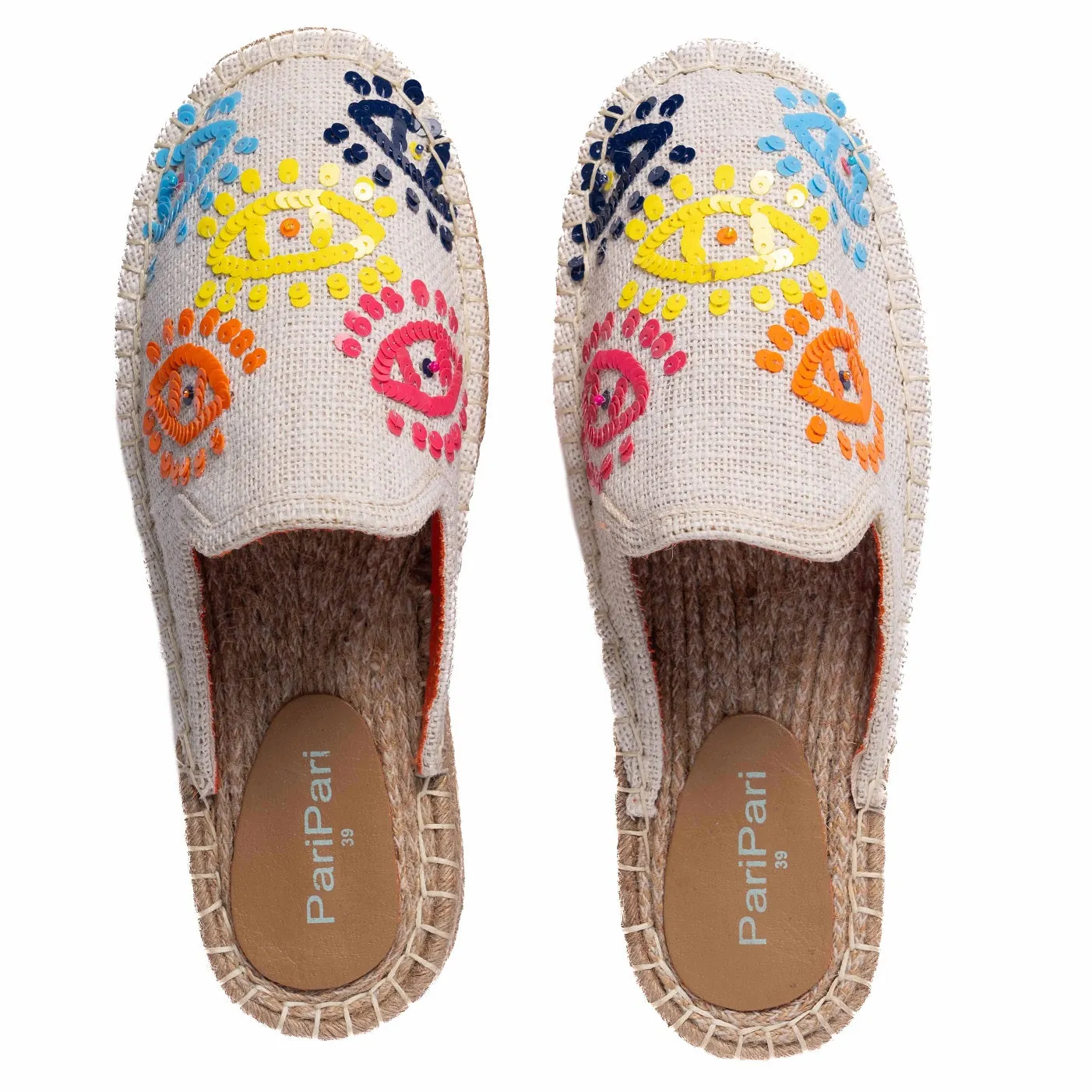 Joie Evil Eye Offwhite Espadrilles Platforms