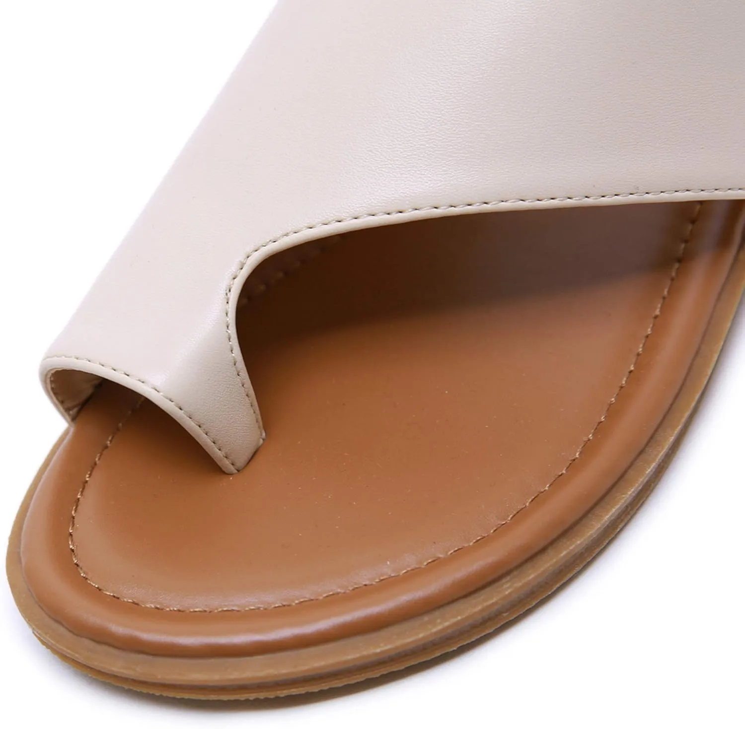 KINOW Bunion Sandals for Women Orthopedic Flat Shoes Toe Ring Slide Flip Flop Slippers