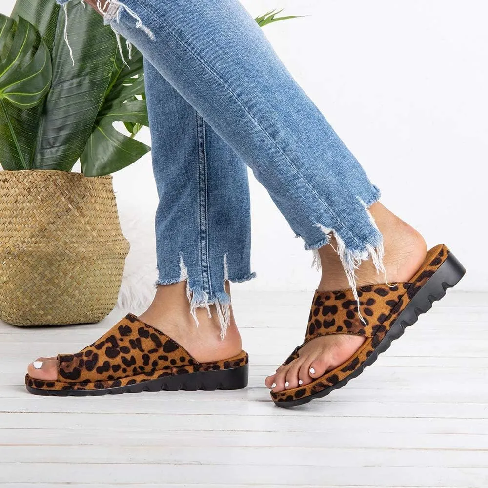 KINOW Women Bunion Sandals Platform Wedge Slippers Orthopedic Flip Flops Summer Shoes